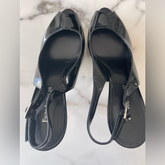 Enzo Angiolini Black Patent Platform Slingbacks unworn - Picture 6 of 12